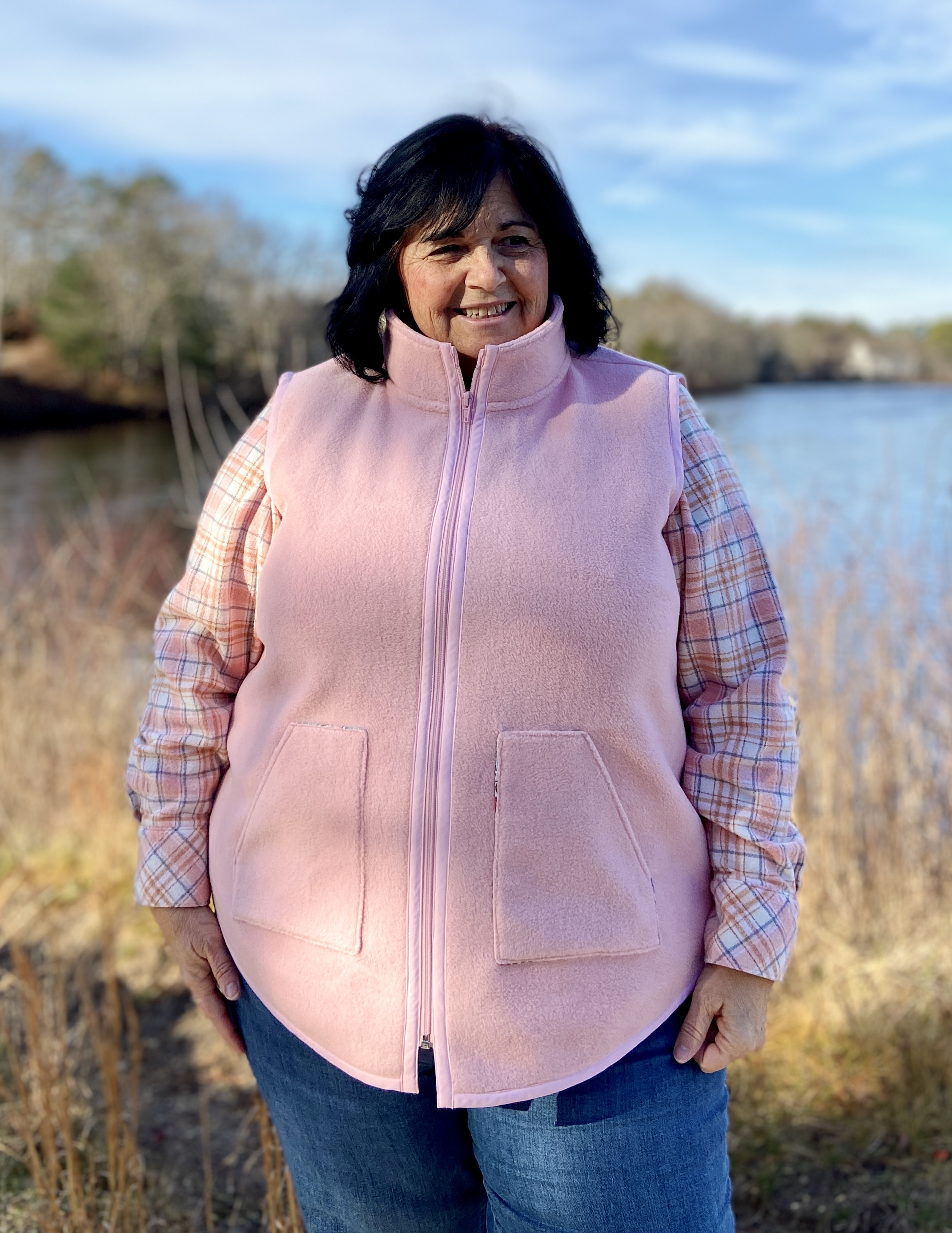 pois knit vest ピンク ANDY AND EVAN | Kids Checkered Faux Fleece Vest | Pink – Andy & Evan